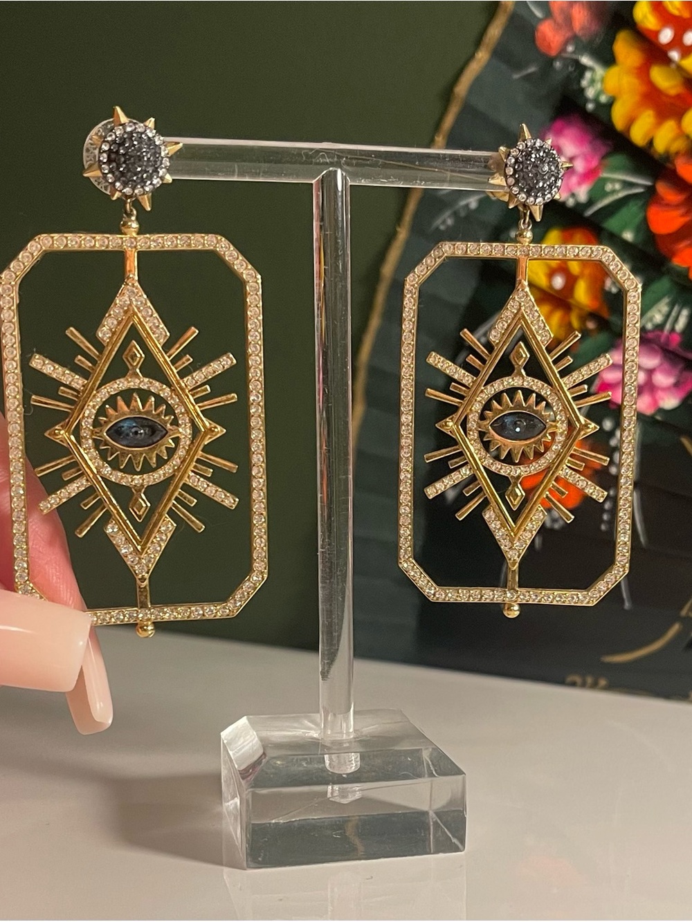 Swarovski Crystal Earrings Tarot Card Theme 3 WAY WEAR